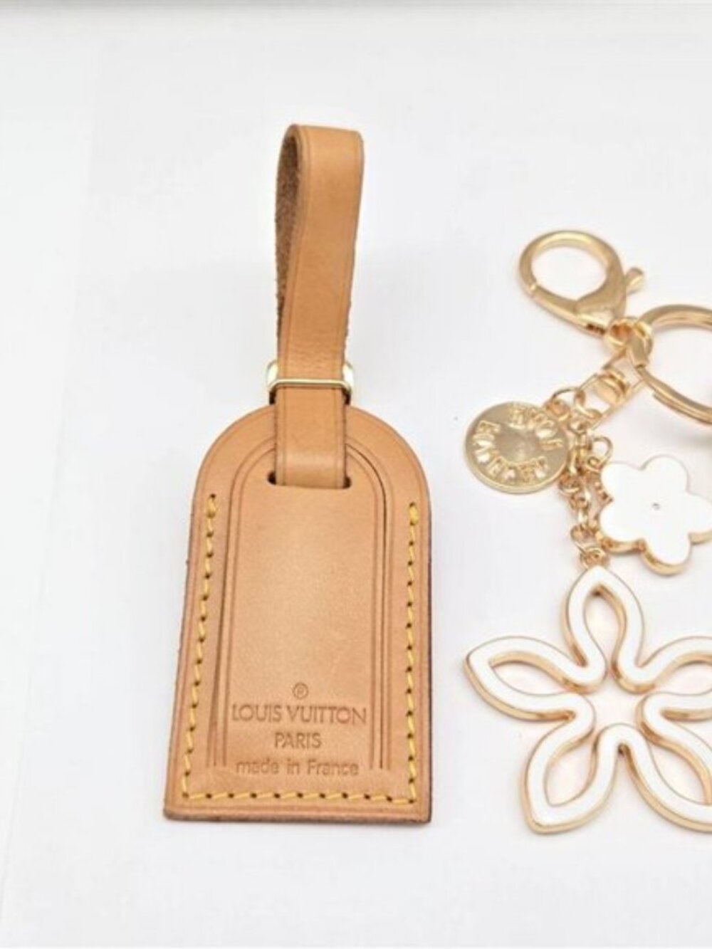 Authentic Louis Vuitton Luggage Nametag and Gold Padlock with Unbranded Keycharm - Picture 9 of 9